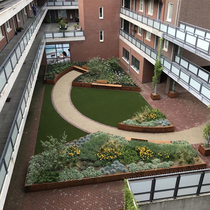 CRSO2.300.1000 outside corner - Cortenstaal,Keerwanden,Keerwand 300,1000 x 1000 x 300 mm