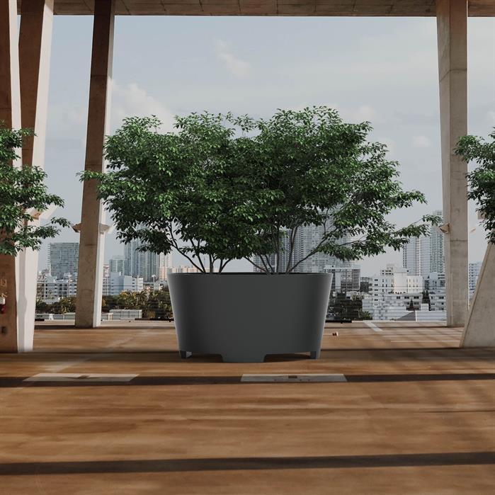 ACP5.1 - Aluminium,Plantenbakken,CONIC met poten,1000 x 800 mm