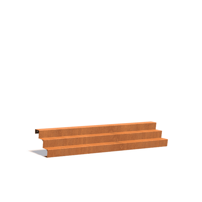 CST3.6 (3 stair steps) - Corten steel,Stairs,Stairs,3000 x 720 x 510 mm