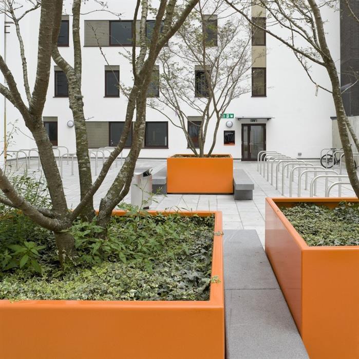 AF25.2 - Aluminium,Plantenbakken,CARREZ met bodem,1200 x 400 x 400 mm