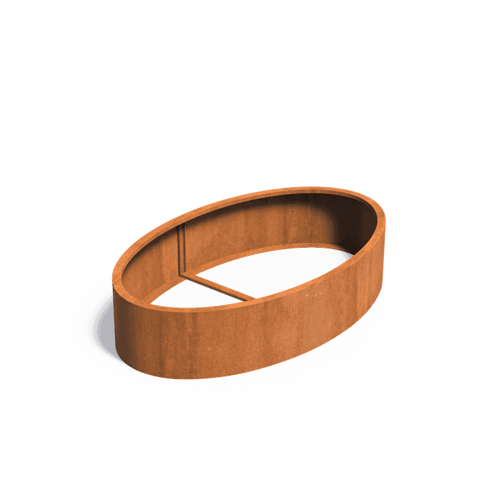 CELW4 - Stal kortenowska,Donice,ELLIPSE Bez dna,2000 x 1200 x 400 mm