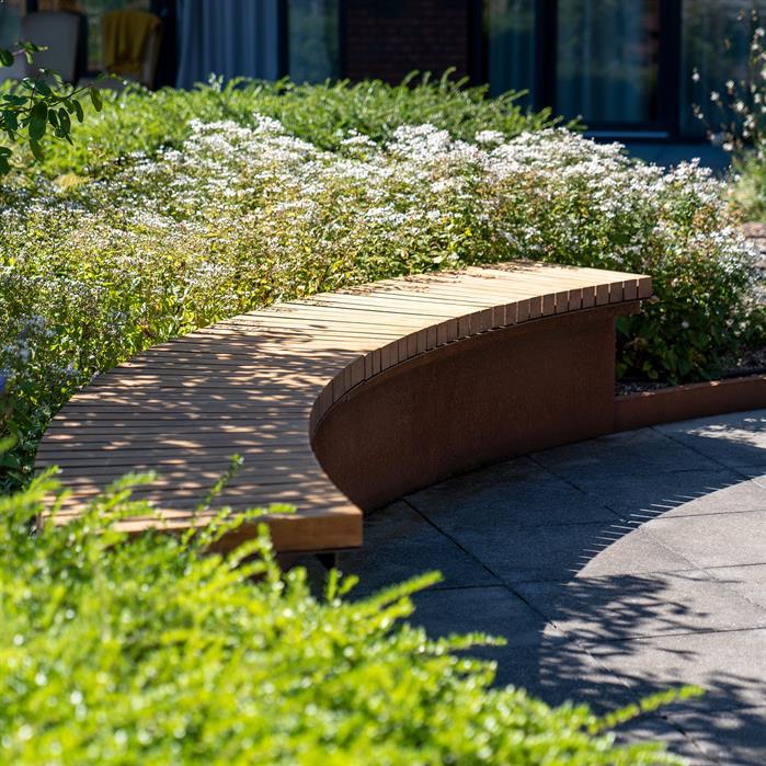 RS.BS.CO2000 outside curve - Hardhout,Keerwanden,Zitting,2000 x 2000 x 72 mm