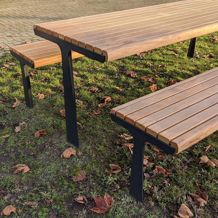 GRPNC.2300.ZnRc.BX bamboe - Gecoat staal,Picknicksets,GRO picknickset,2584 x 2070 x 905 mm