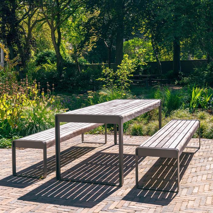 STBE.600.ZnRc.BX bamboe - Gecoat staal,Banken,STORR zonder rugleuning,600 x 440 x 430 mm