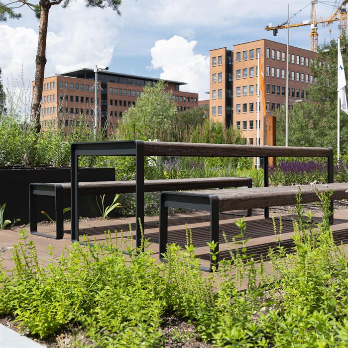 STBE.1500.ZnRc.BX bamboe - Gecoat staal,Banken,STORR zonder rugleuning,1500 x 440 x 430 mm