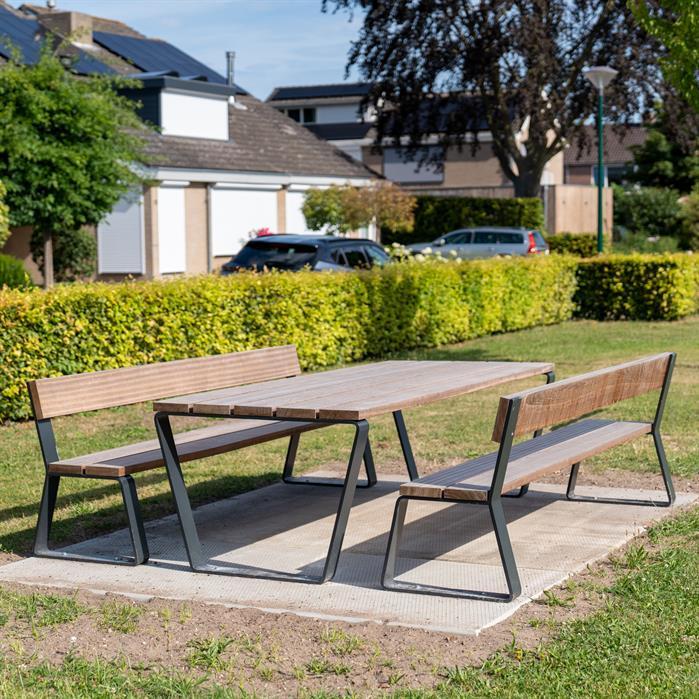 MOTA.2300.Ct garapa - Cortenstaal,Tafels,MIO tafel,2300 x 1030 x 760 mm