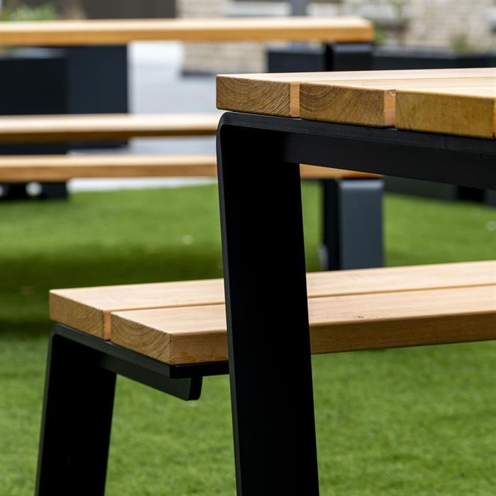 MOPN.2300.ZnRc.BX bamboe - Gecoat staal,Picknicksets,MIO picknickset,2300 x 2270 x 760 mm
