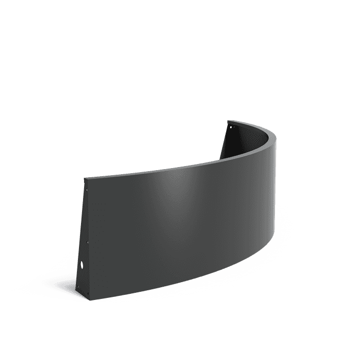 ARCO4.600.2000 outside curve - Aluminium,Retaining walls,Retaining wall 600,2000 x 2000 x 600 mm