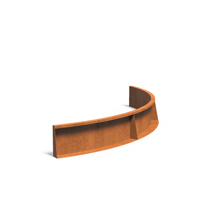 CRCN2.300.2000 inside curve - Cortenstaal,Keerwanden,Keerwand 300,2000 x 2000 x 300 mm