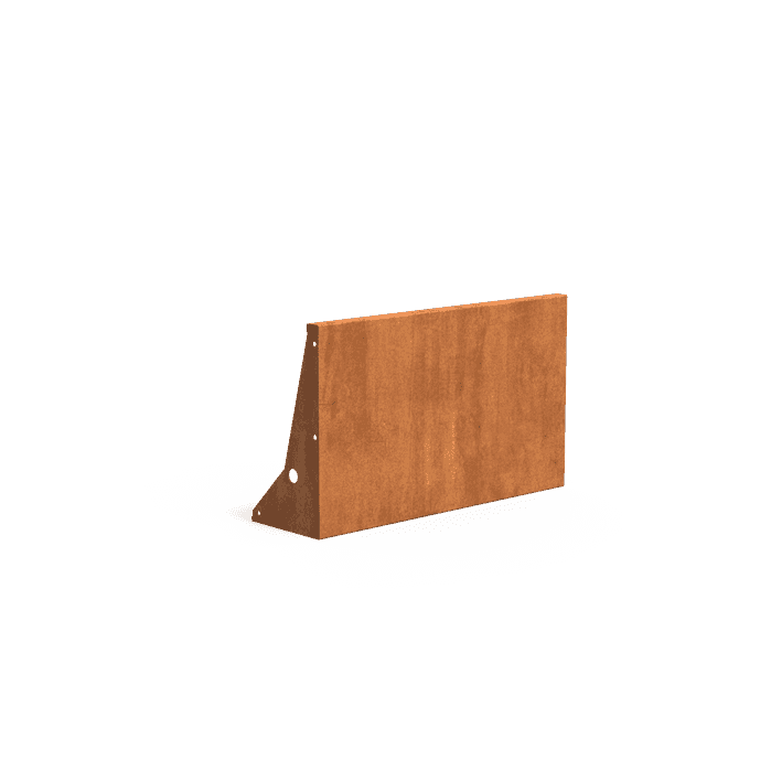 CRS3.600.1000 straight - Cortenstaal,Keerwanden,Keerwand 600,1000 x 300 x 600 mm