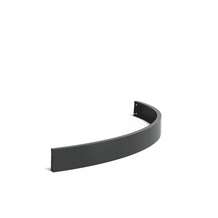 ARCO3.200.2000 outside curve - Aluminium,Stützmauer,Stützmauer 200,2000 x 2000 x 200 mm