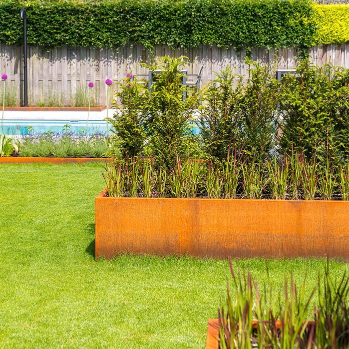 CA30.3 - Cortenstaal,Plantenbakken,CARREZ met bodem,1000 x 400 x 600 mm