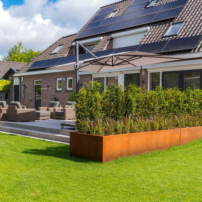 CA30.3 - Cortenstaal,Plantenbakken,CARREZ met bodem,1000 x 400 x 600 mm