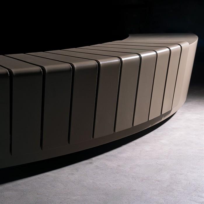 RS.R.BS.1500.Al - Aluminium,Keerwanden,Zitting REVERT,1440 x 423 x 353 mm