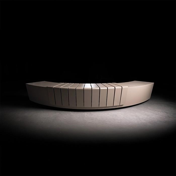 RS.R.BS.1500.Al - Aluminium,Keerwanden,Zitting REVERT,1440 x 423 x 353 mm