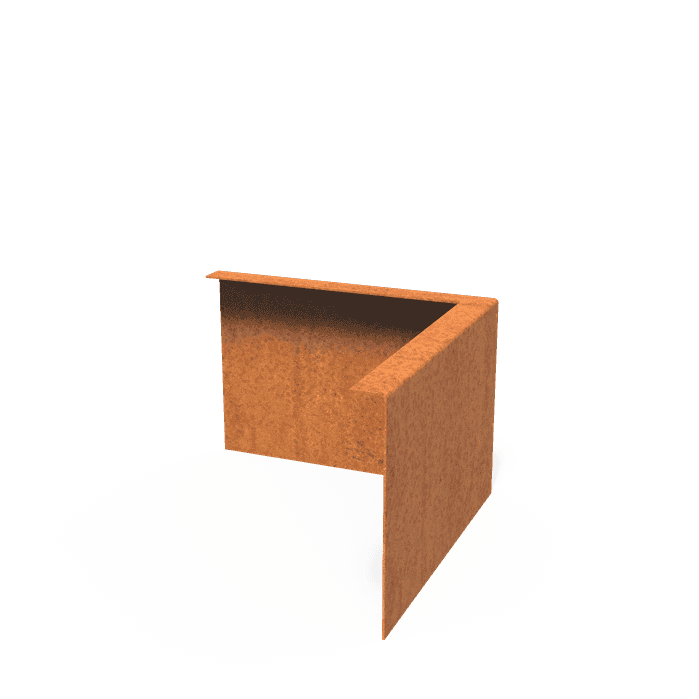 CZ2.200BU - Cortenstaal,Kantopsluitingen,Kantopsluiting hoek gezette bovenrand,300 x 300 x 200 mm