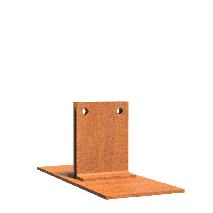 PKV100 (1piece) (Corten) - Cortenstaal,Accessoires,Piketpalen,200 x 80 x 83 mm