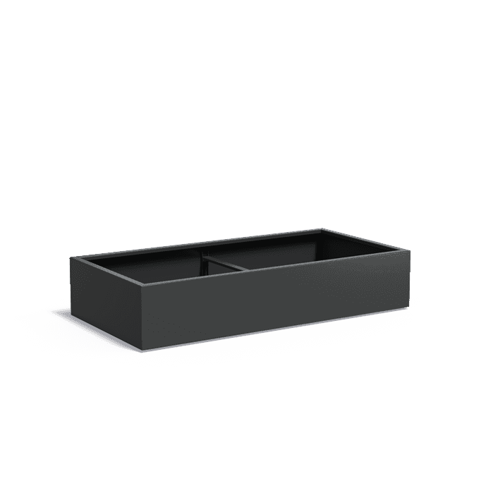 AF20.2 - Aluminium,Planters,CARREZ with bottom,2000 x 1000 x 400 mm