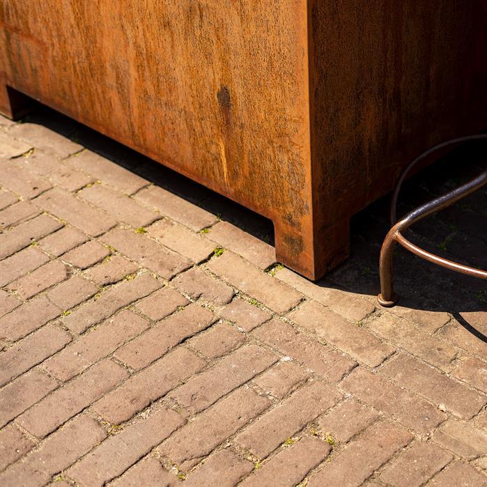 CAP22 - Cortenstaal,Plantenbakken,CARREZ met poten,2000 x 500 x 600 mm