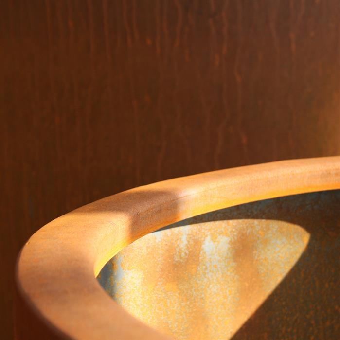 CC4.2 - Stal kortenowska,Donice,CONIC z dnem,1200 x 600 mm