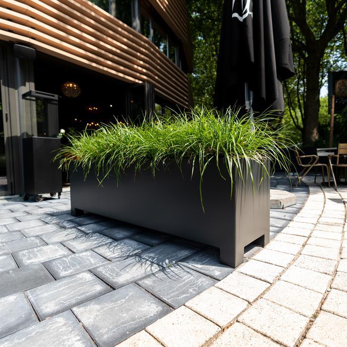 AFP22.2 - Aluminium,Plantenbakken,CARREZ met poten,1200 x 500 x 600 mm