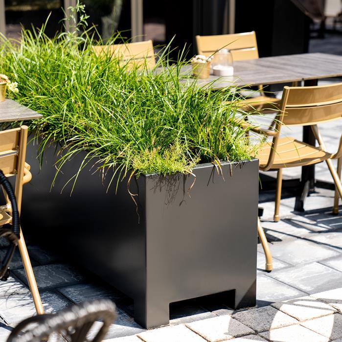 AFP22.2 - Aluminium,Plantenbakken,CARREZ met poten,1200 x 500 x 600 mm