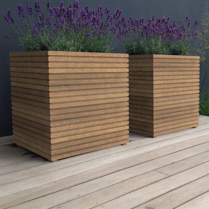 HRS22 - Hardwood,Planters,MALAGA RHOMBUS,2000 x 500 x 608 mm