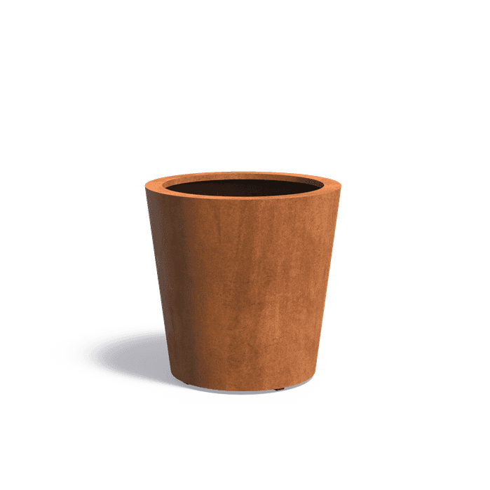 CC6.1 - Stal kortenowska,Donice,CONIC z dnem,800 x 800 mm