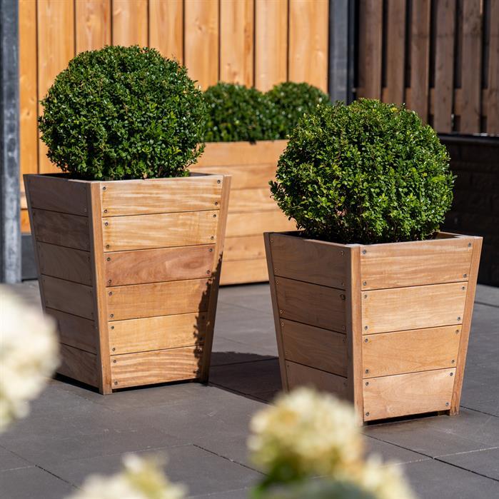 HOT6 - Hardhout,Plantenbakken,TAP,600 x 600 x 850 mm