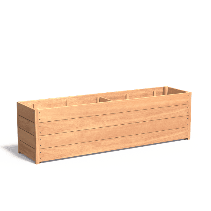 HS22 - Bois dur,Les jardinières,CARREZ avec fond,2000 x 500 x 574 mm