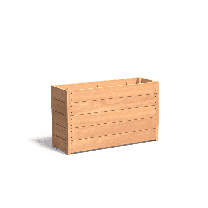 HS24.2 - Hardwood,Planters,CARREZ with bottom,1200 x 400 x 713 mm