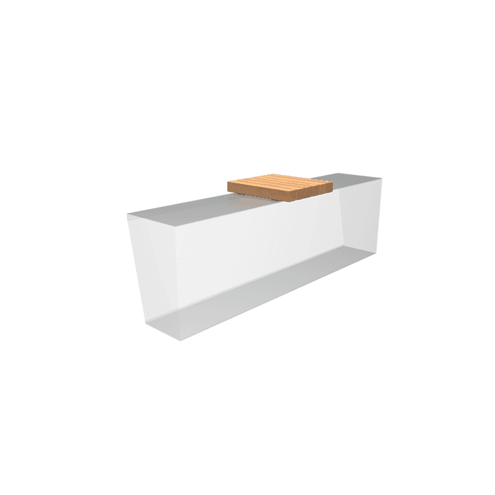 RS.BS.500 - Hardhout,Keerwanden,Zitting,450 x 500 x 72 mm