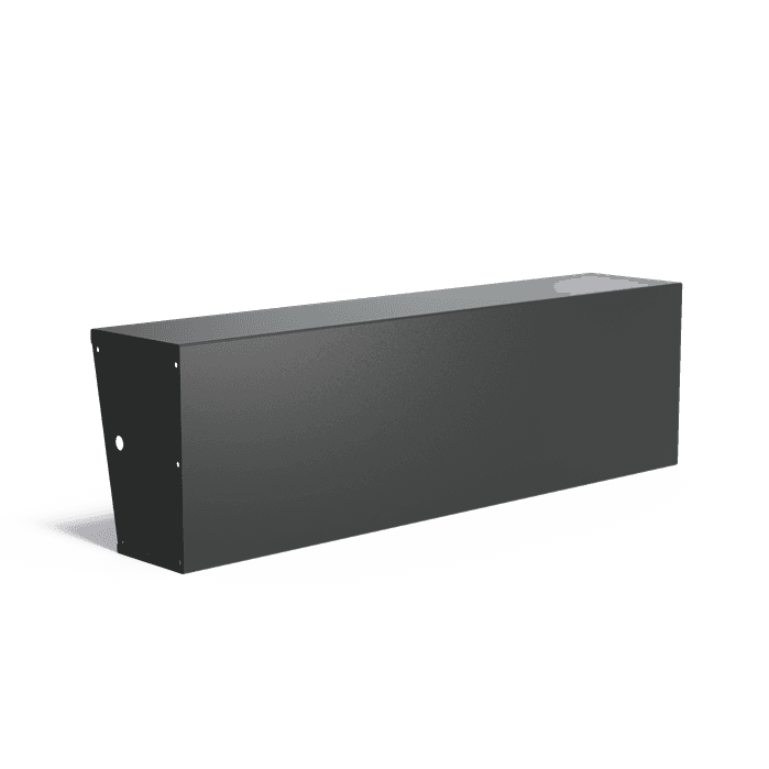ARS4.600.2000.400 Straight - Aluminium,Keerwanden,Keerwand 600 met brede bovenrand,2000 x 400 x 600 mm