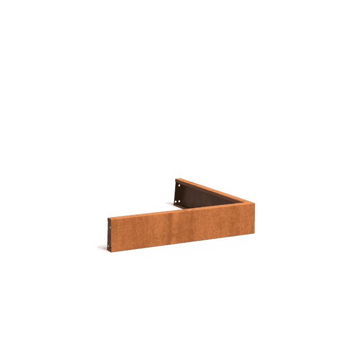 CRSO2.200.1000 outside corner - Cortenstaal,Keerwanden,Keerwand 200,1000 x 1000 x 200 mm