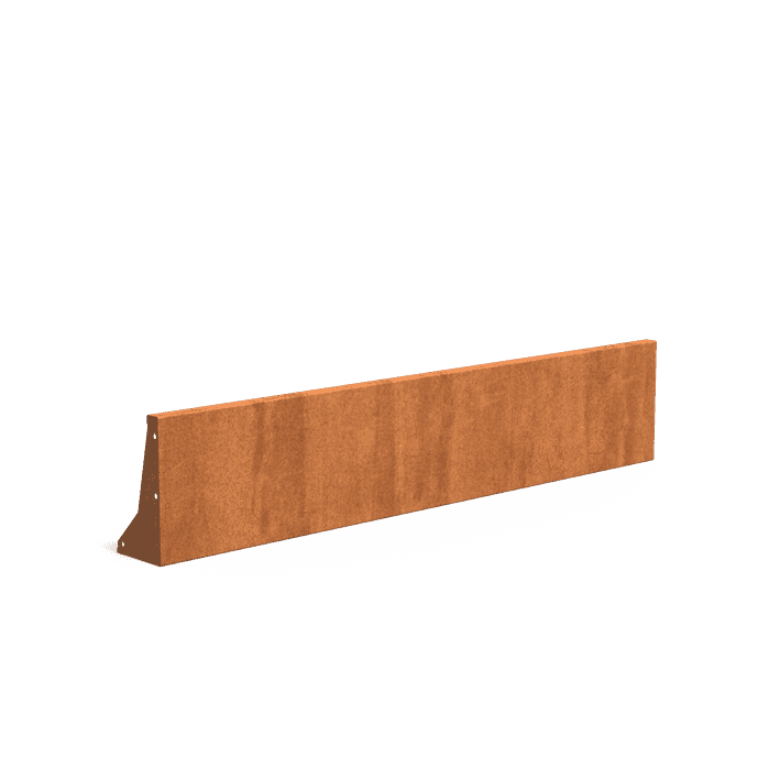 CRS3.400.2000 straight - Cortenstaal,Keerwanden,Keerwand 400,2000 x 200 x 400 mm