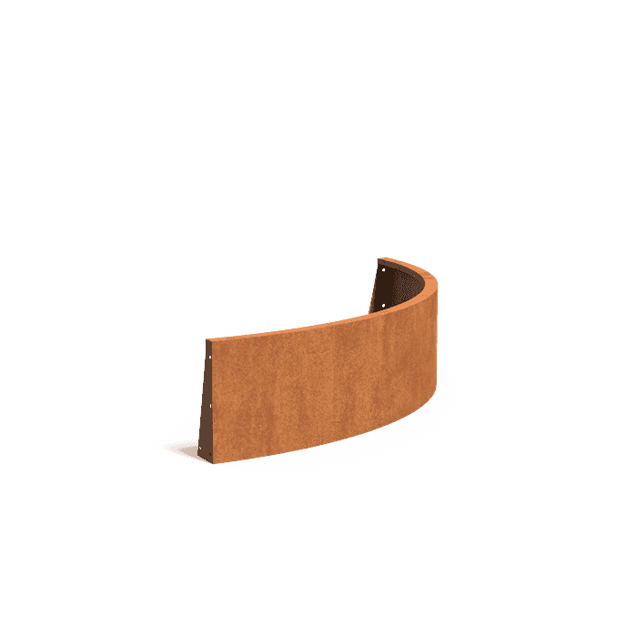 CRCO3.400.1500 outside curve - Cortenstaal,Keerwanden,Keerwand 400,1500 x 1500 x 400 mm