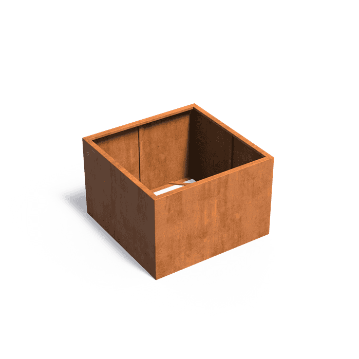 CAW4.1 - Stal kortenowska,Donice,CARREZ Bez dna,1200 x 1200 x 800 mm