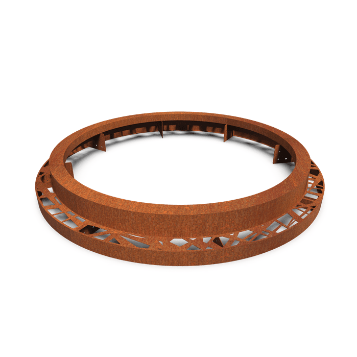 TWE.R1800.P1.Ct - Stal kortenowska,Siatki i ochrona drzew,Ramy z odplywem pod drzewa około 1800,2260 x 250 mm