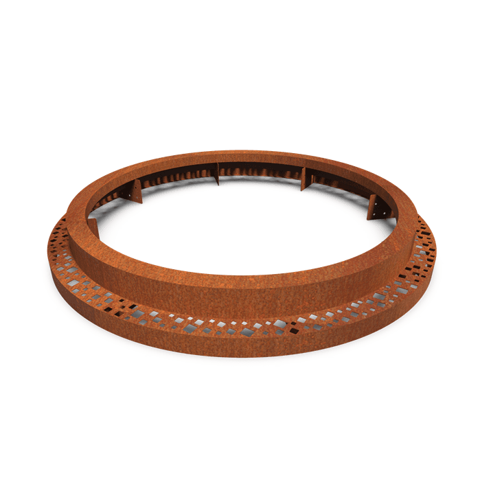 TWE.R1800.P2.Ct - Stal kortenowska,Siatki i ochrona drzew,Ramy z odplywem pod drzewa około 1800,2260 x 250 mm