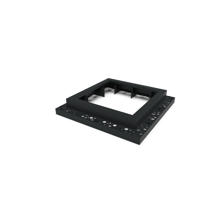 TWE.S980.P3.Al - Aluminium,Grilles et protection des arbres,Miroir d'arbre carré 980,1430 x 1430 x 250 mm