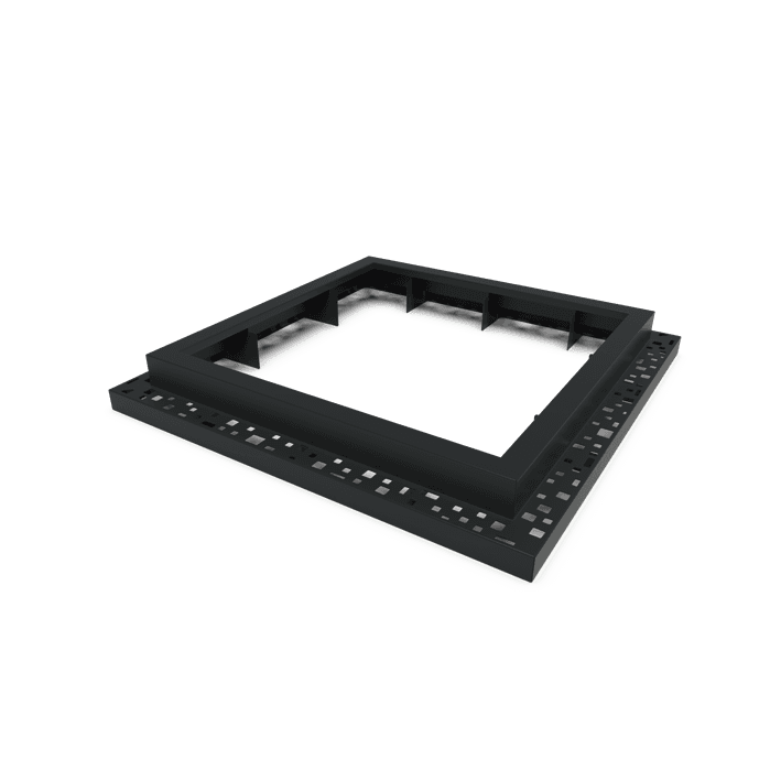 TWE.S1490.P2.Al - Aluminium,Grilles et protection des arbres,Miroir d'arbre carré 1490,1940 x 1940 x 250 mm