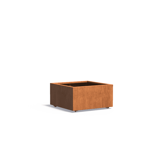 CAWL6.3 - Stal kortenowska,Donice,CARREZ Na kólkach,800 x 800 x 400 mm
