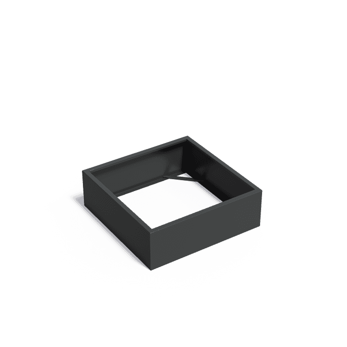 AFW4.3 - Aluminium,Planters,CARREZ Without bottom,1200 x 1200 x 400 mm