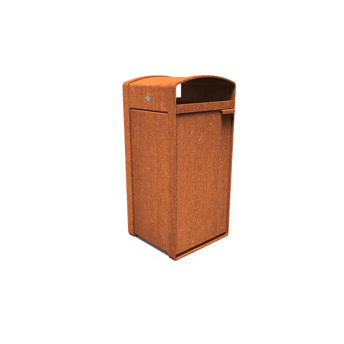 STLB.100.Ct - Cortenstaal,Afvalbakken,STORR standaard,545 x 550 x 1150 mm